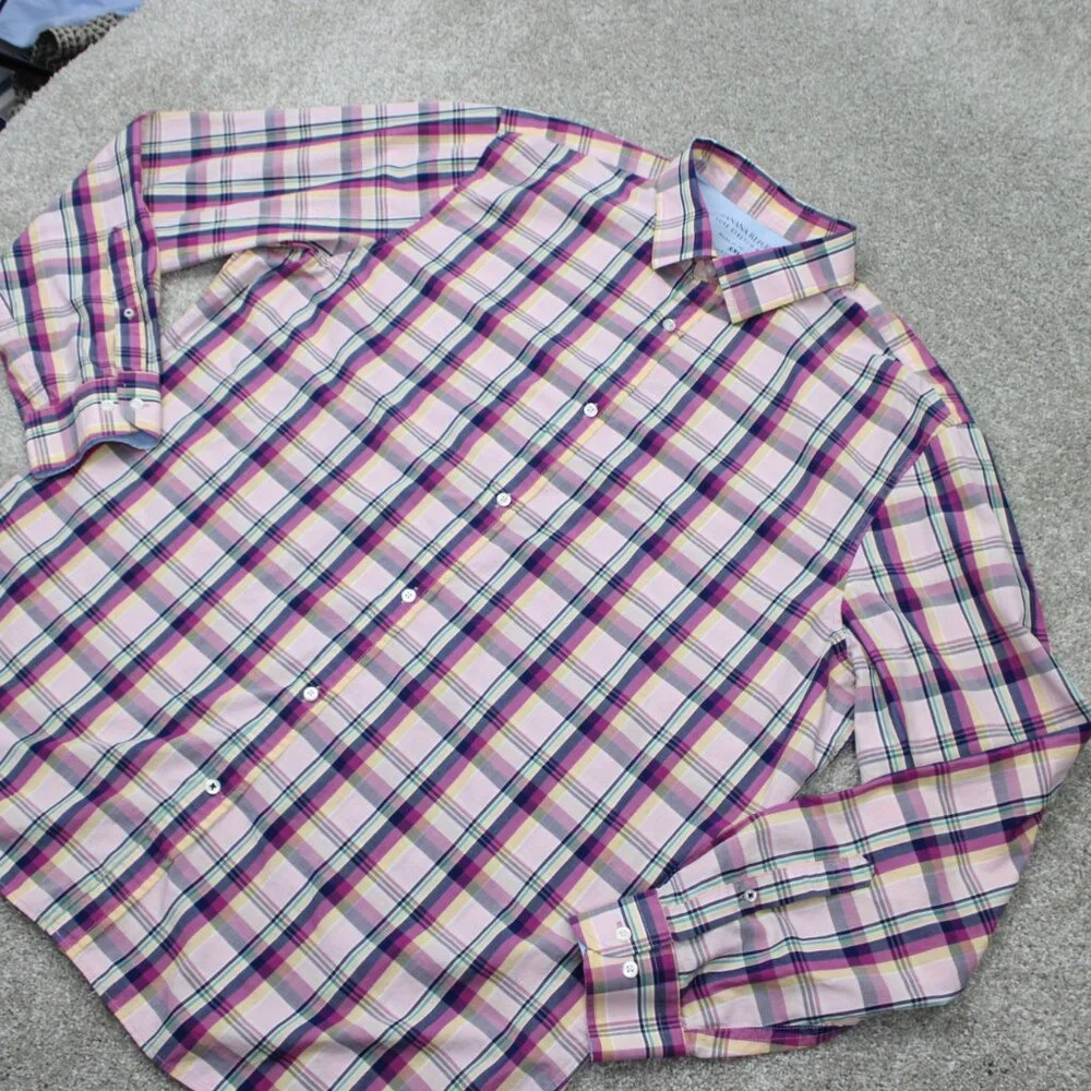 Banana Republic‎ Shirt Mens 2XL XXL Luxe Stretch Poplin Camden Standard Fit L/S